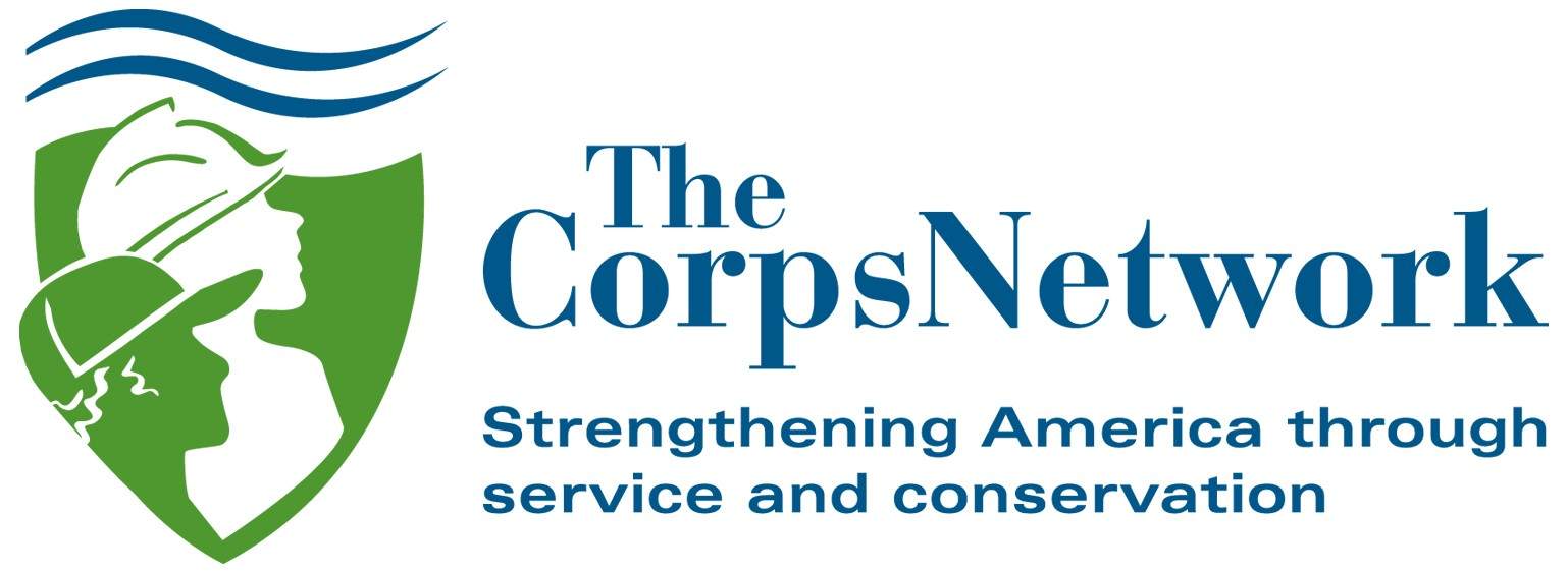 The Corps Network logo: "Strengthening America through service and conservation"